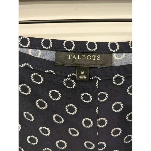 Talbots Women's Navy Polka Dot Pants Size 16 Casual & Stylish - Picture 3 of 10